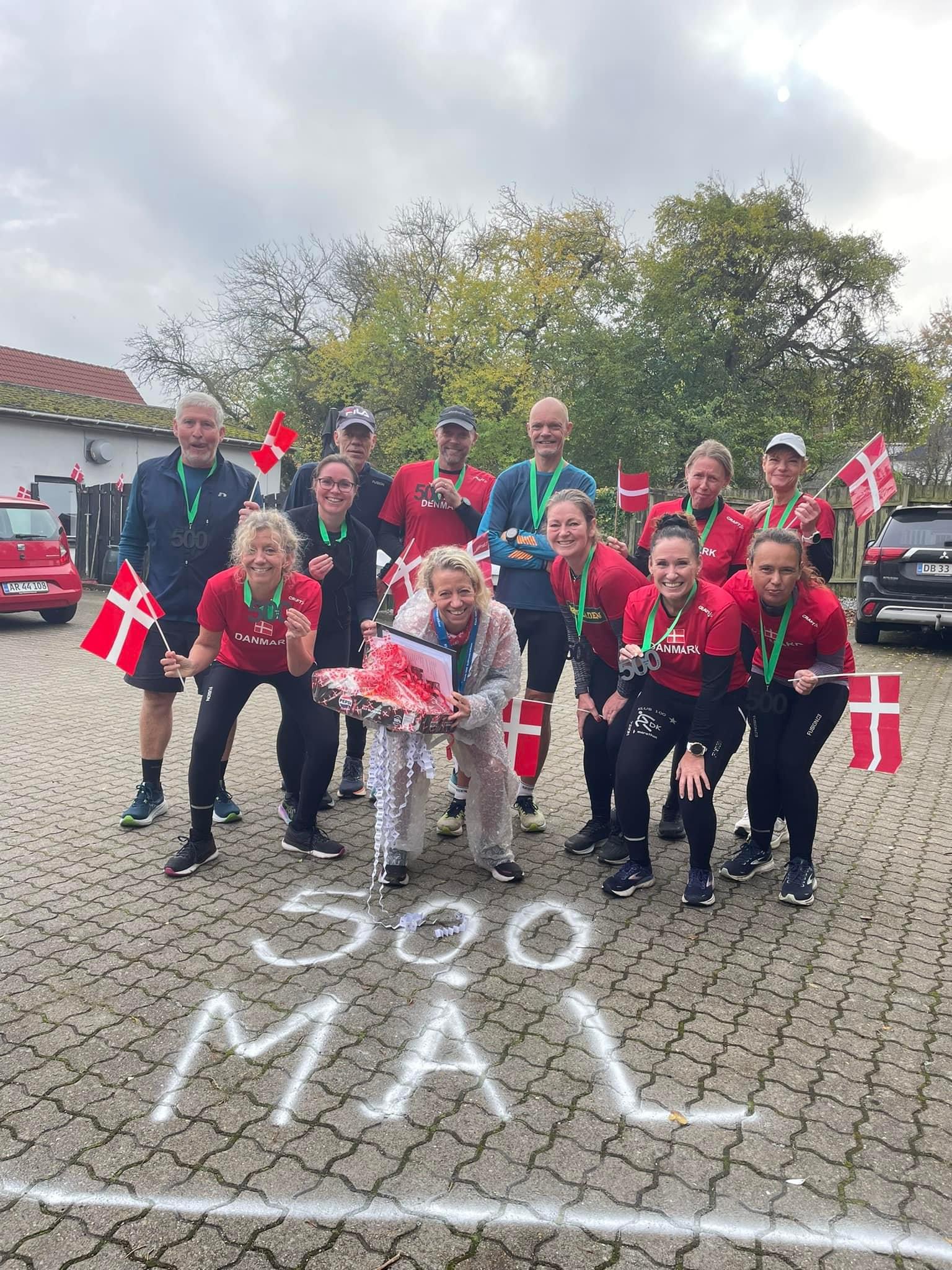 Klub 100 billeder ved Lottes halvmarathon nr. 500