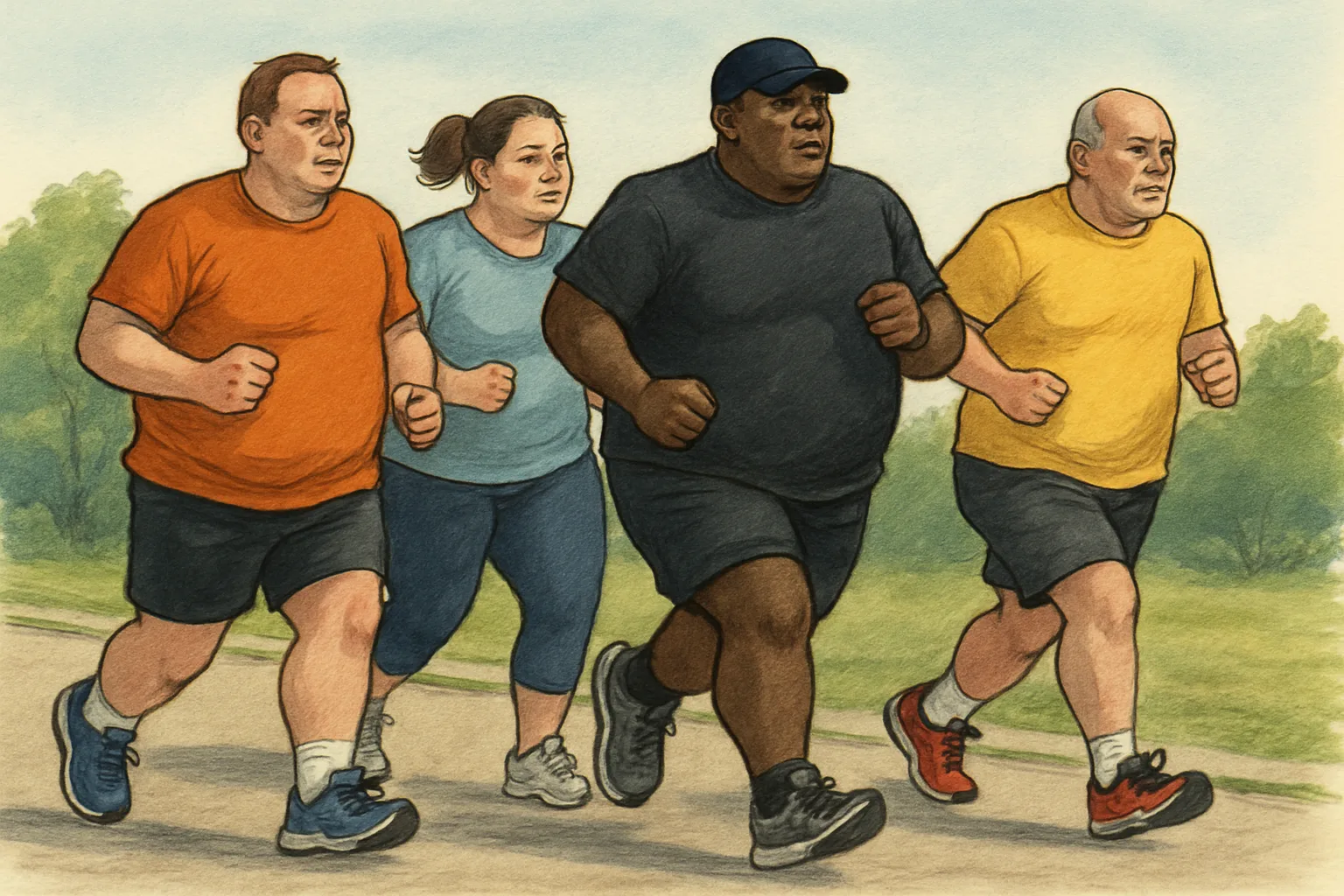 Tungeløbere på løbetur